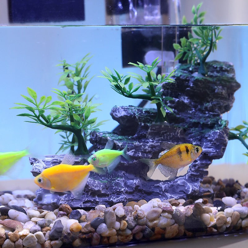 Desktop Fish Tank – Small Aquarium with LED Light Filter & Anti-Slip Base