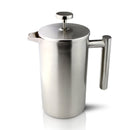 Stainless Steel French Press Cafetiere – Heat-Resistant Glass & Precise Scale