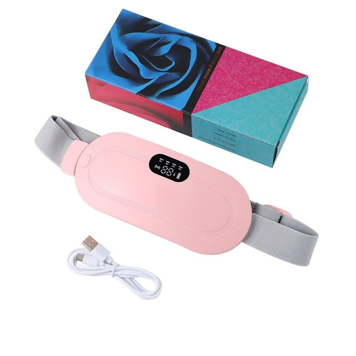 Smart Menstrual Heating Pad Belt – Vibrating Abdominal Massager for Waist & Period Pain Relief