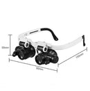Head-Mounted Illuminated Magnifying Glasses – High-Definition Lenses X8 X15 X23