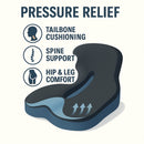Memory Foam Lumbar Cushion – Back Rest Soft Support for Waist & Tailbone