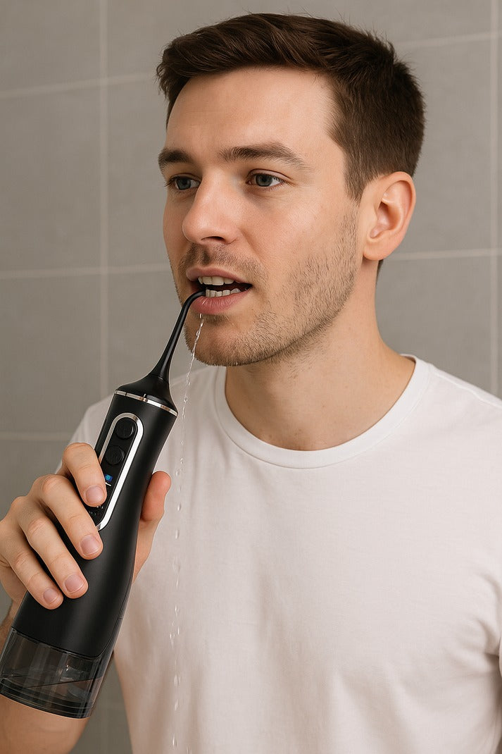 Waterproof Cordless Water Flosser – 320ML Rechargeable Oral Irrigator with 4 Modes & 5 Tips