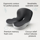 Memory Foam Lumbar Cushion – Back Rest Soft Support for Waist & Tailbone