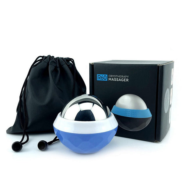 Hot & Cold Massage Roller Ball – Stainless Steel Cryotherapy Ball for Recovery with Drawstring Bag