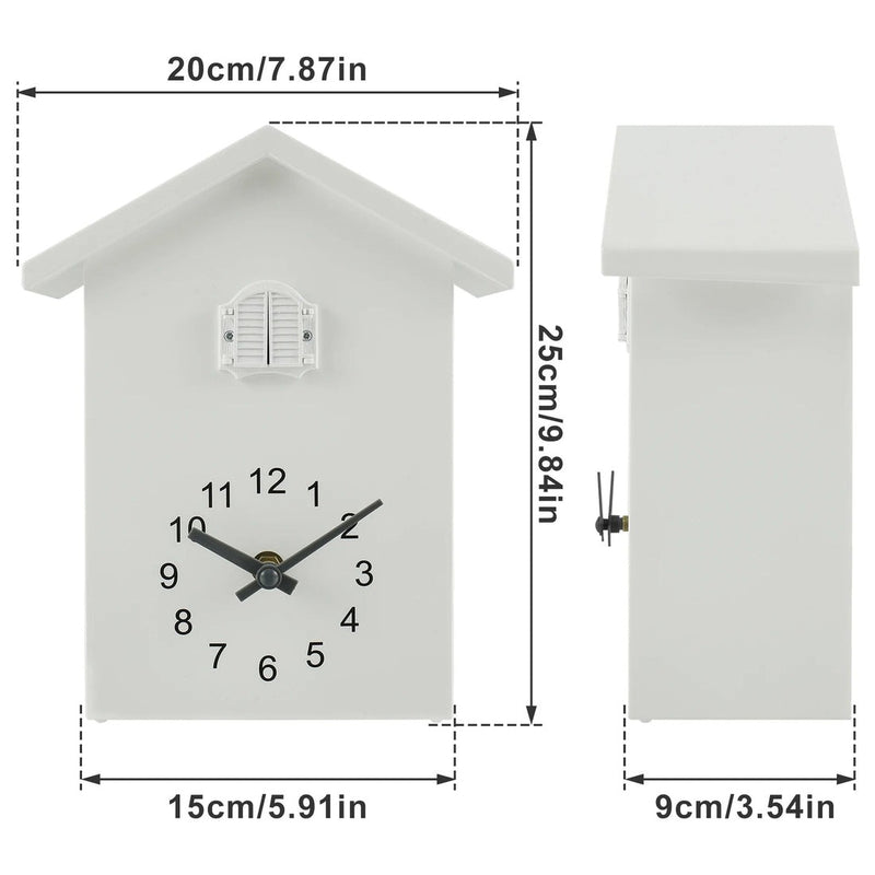 Cuckoo Clock with Pendulum – Battery-Powered Cuckoo Sound for Living Room Décor