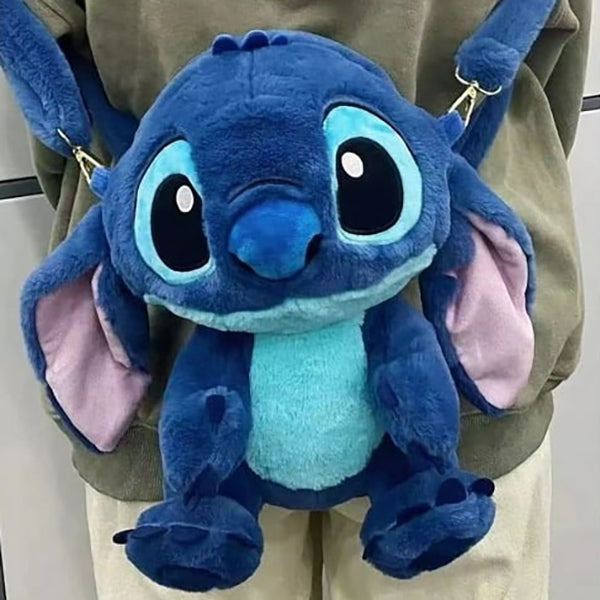 Stitch Plush Mini Backpack for Kids – Soft Lightweight Double-Strap Bag