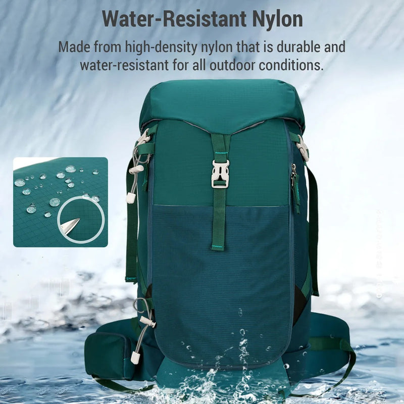 Large Water-Resistant Hiking Backpack – 40L Travel Rucksack & Daypack for Camping and Outdoors
