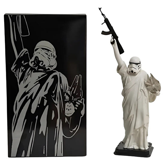Star Wars Darth Vader Stormtrooper Statue of Liberty Figurine – 24cm Decorative Art Piece