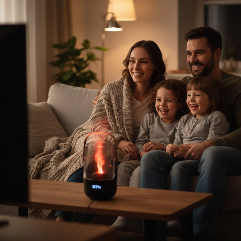 Retro Flame Lantern Humidifier – USB Essential Oil Diffuser with Ambient Light