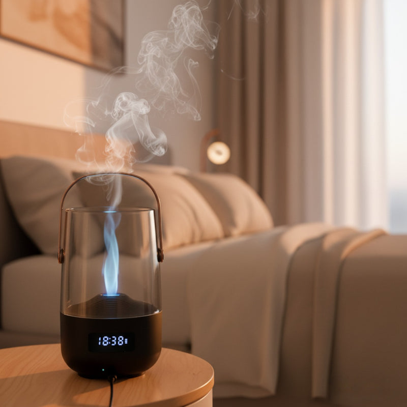 Retro Flame Lantern Humidifier – USB Essential Oil Diffuser with Ambient Light