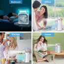 Portable 3-in-1 Cooling Fan & Air Conditioner – Compact Air Cooler with LED Night Light for Home