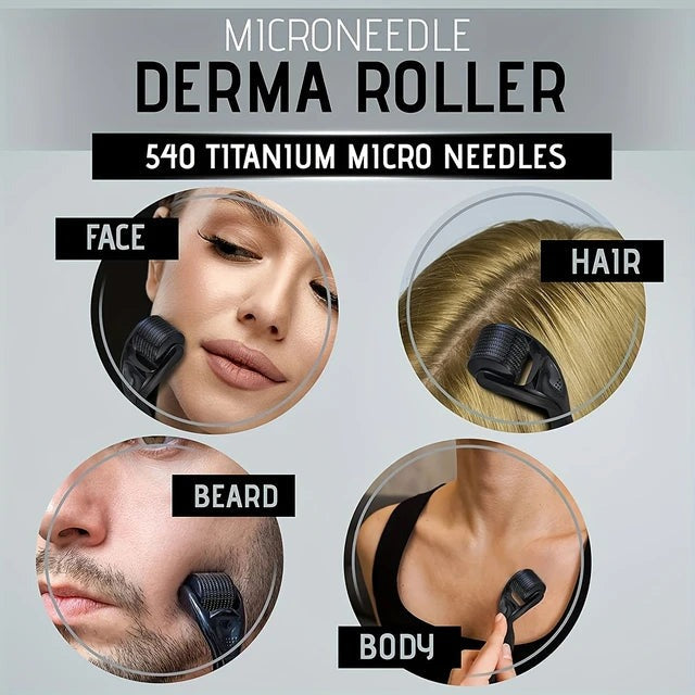 Derma Roller – Microneedle Roller for Face Beard & Scalp