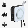 TravelBank 5-in-1 Wall Charger with Wireless Charging Pad and Power Bank