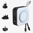 TravelBank 5-in-1 Wall Charger with Wireless Charging Pad and Power Bank