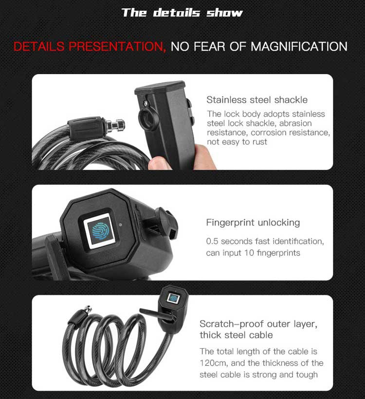 Smart Digital Bike Lock – Fingerprint Lock & Waterproof