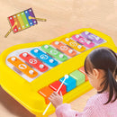 2-in-1 Xylophone & Piano – 8 Keys with Hammer and Song Cards for Kids