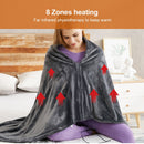USB Electric Heating Blanket Shawl – Plush Coral Fleece with 3 Heat Settings