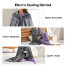 USB Electric Heating Blanket Shawl – Plush Coral Fleece with 3 Heat Settings