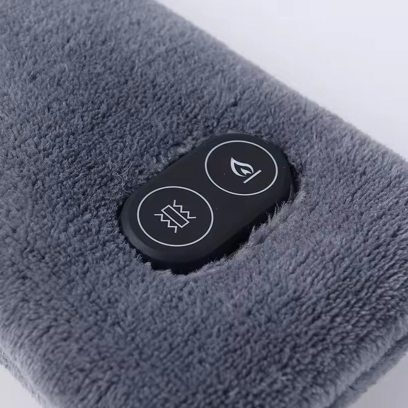 Heated Scarf with Vibration Massage – Waterproof Neck Warmer 3 Heat Levels Double Control Switch