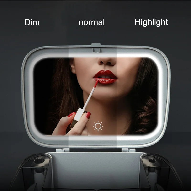 Multi Layer LED Makeup Organiser – Drawer Vanity Organiser for Cosmetics & Skincare with Mirror