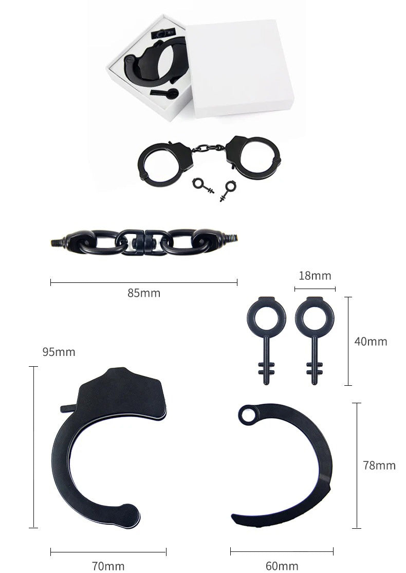 Luxury Adjustable Handcuff Set – High-Quality Alloy Restraints for Couples