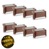 Solar LED Stair Lights – Set of 8 Outdoor Step Lighting