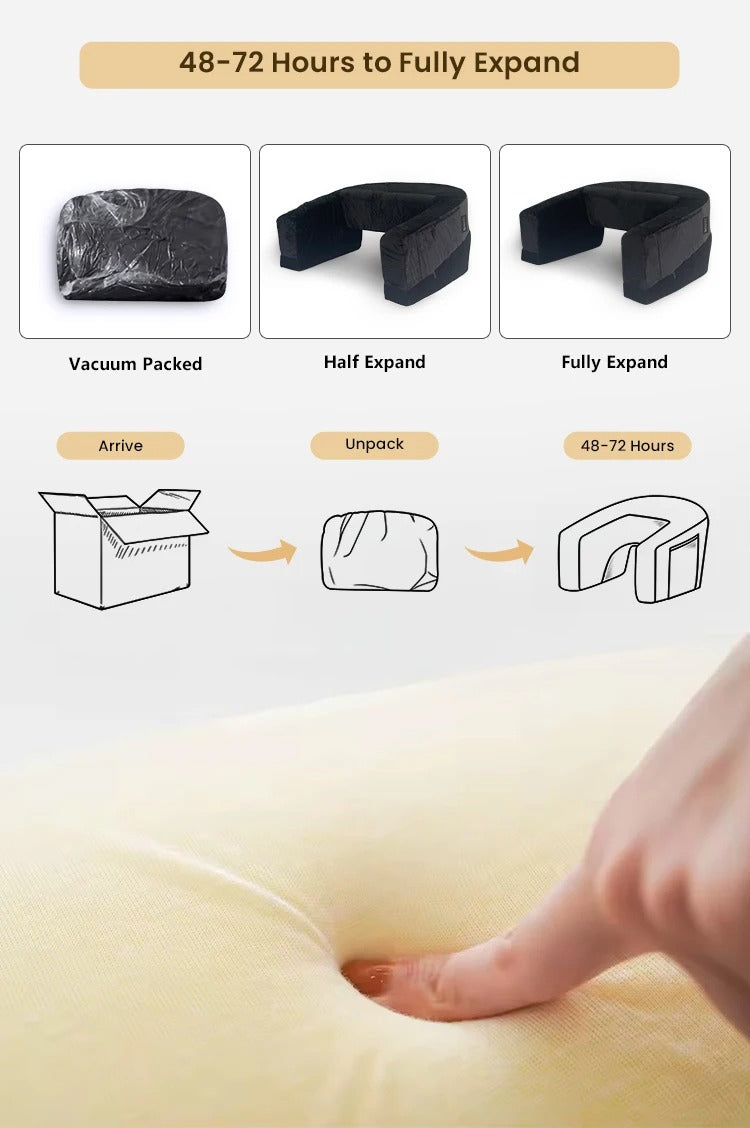 Memory Foam Bed Rest Reading Pillow – Soft Supportive Armrest with Side Pocket