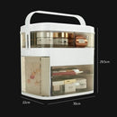 Multi Layer LED Makeup Organiser – Drawer Vanity Organiser for Cosmetics & Skincare with Mirror