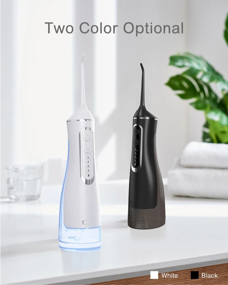 Waterproof Cordless Water Flosser – 320ML Rechargeable Oral Irrigator with 4 Modes & 5 Tips