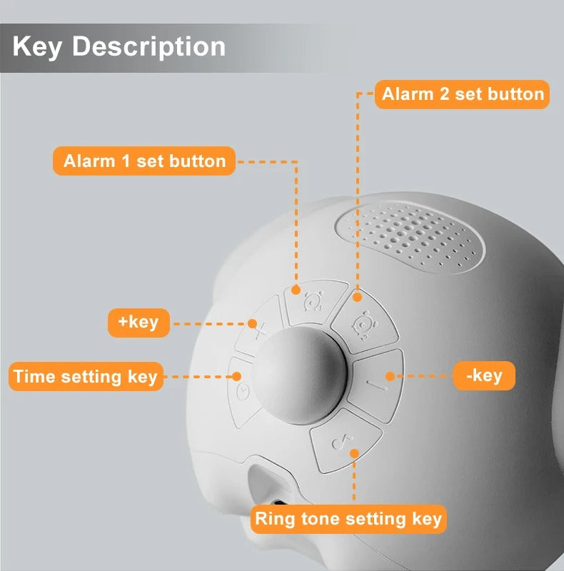 Fun Kids Alarm Clock – Emoji Display Night Light Snooze & Temp Display Voice Control
