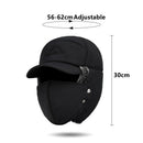 Fur Lined Winter Hat for Men – Thermal Hat with Earflaps Visor & Neck Warmer
