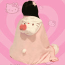Sanrio Hello Kitty Hooded Blanket – Cozy Snuggle Shawl Cloak for Home & Travel