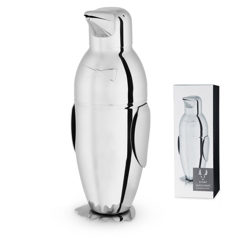 Penguin Cocktail Shaker 17oz – Professional Stainless Steel Shaker with Built-In Strainer
