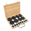 Natural Hot Stone Massage Set – 16 Pieces Portable Heating Kit for Muscle Relaxation
