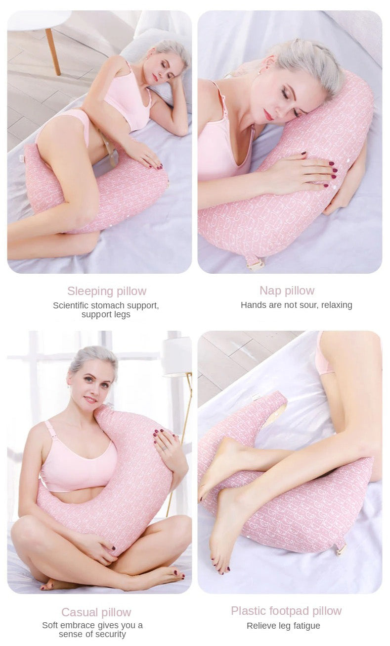 Multifunctional Nursing Pillow – Adjustable U-Shaped Maternity Cushion
