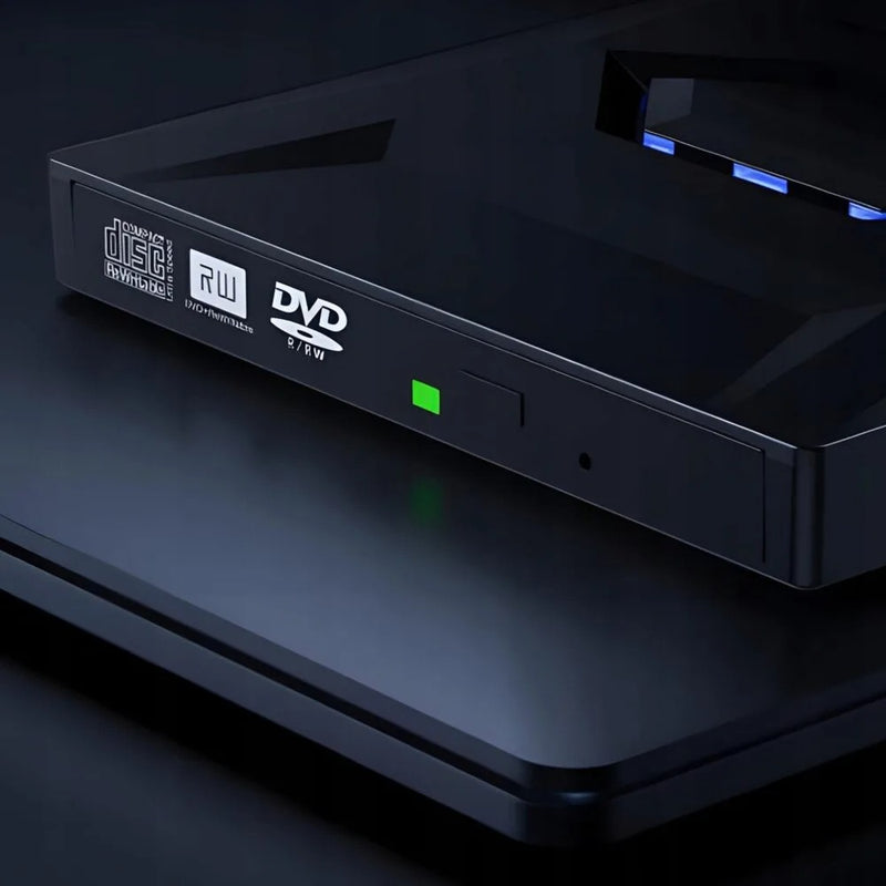 7-in-1 External DVD Player – Portable CD/DVD RW Writer with High-Speed Data Transfer