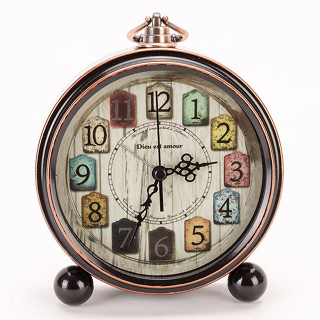 Classic European Design Clock – Silent Non-Ticking Quartz Desk Clock