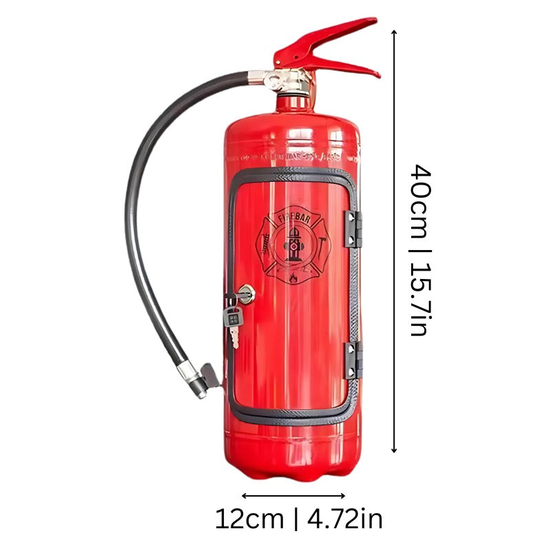 Fire Extinguisher Home Bar Cabinet – Novelty Whiskey Cabinet & Gift for Men