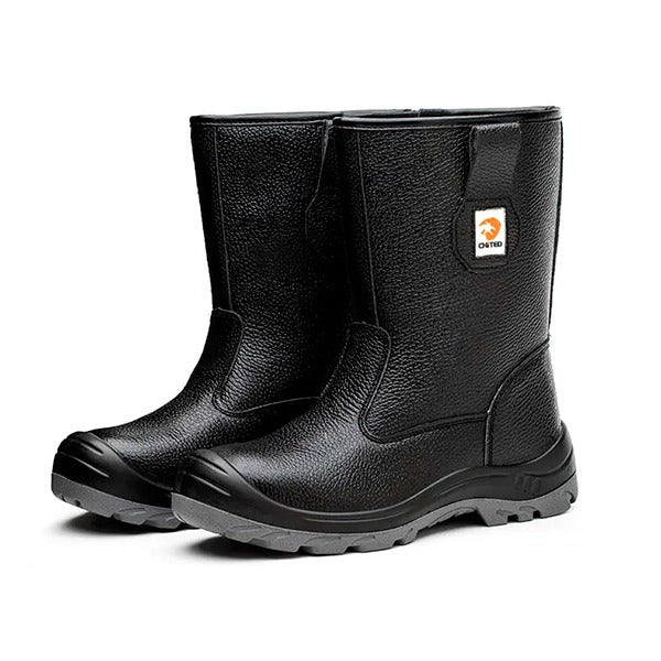 Men’s Steel Toe Rigger Boots – Waterproof Leather Safety Boots with Anti-Smash & Anti-Puncture