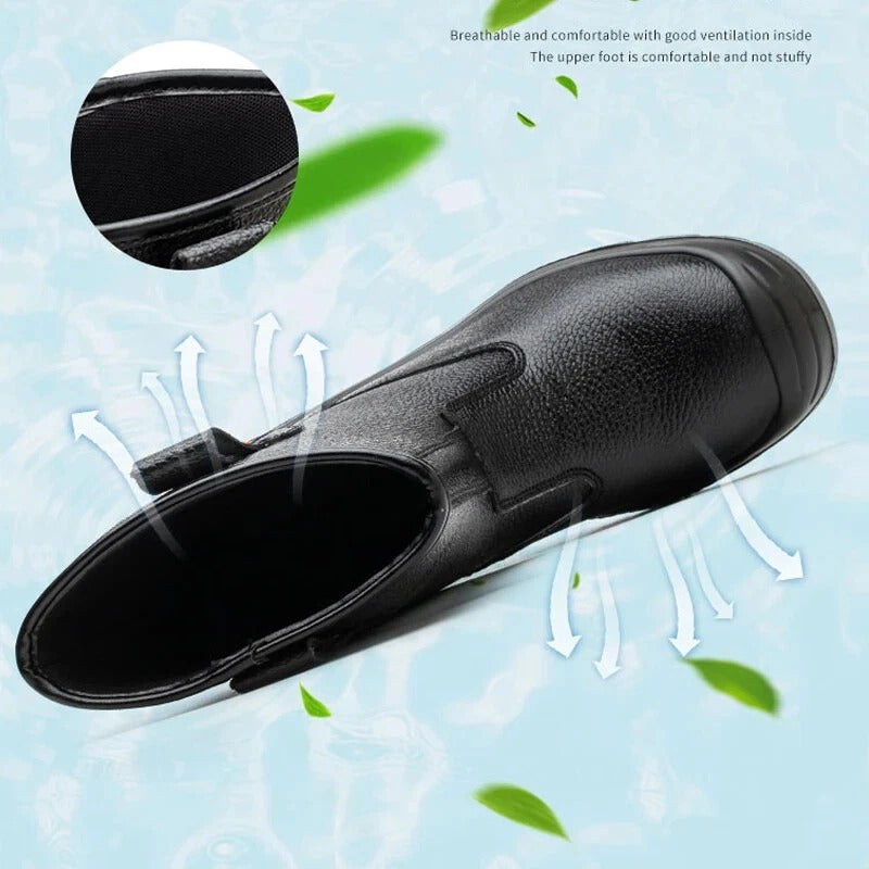Men’s Steel Toe Rigger Boots – Waterproof Leather Safety Boots with Anti-Smash & Anti-Puncture
