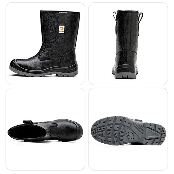 Men’s Steel Toe Rigger Boots – Waterproof Leather Safety Boots with Anti-Smash & Anti-Puncture