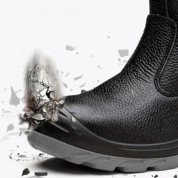 Men’s Steel Toe Rigger Boots – Waterproof Leather Safety Boots with Anti-Smash & Anti-Puncture