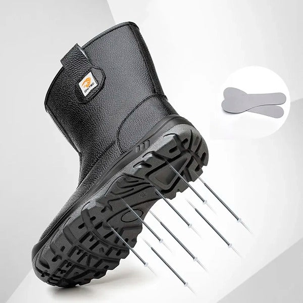 Men’s Steel Toe Rigger Boots – Waterproof Leather Safety Boots with Anti-Smash & Anti-Puncture