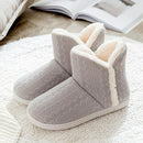 Women's Knitted Boot Slippers – Plush Lined Non-Slip Warm Winter House Shoes