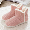 Women's Knitted Boot Slippers – Plush Lined Non-Slip Warm Winter House Shoes