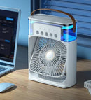 Portable 3-in-1 Cooling Fan & Air Conditioner – Compact Air Cooler with LED Night Light for Home