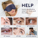 USB Heated Eye Massager – 3D Hot Compress Vibration Mask for Eye Relief & Relaxation