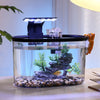 Desktop Fish Tank – Small Aquarium with LED Light Filter & Anti-Slip Base