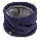 Unisex Winter Neck Warmer – Knitted Snood Scarf with Thick Plush Lining
