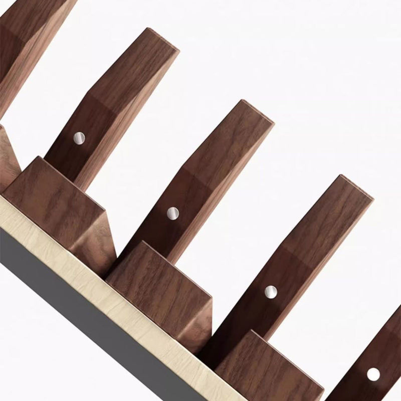 Wall-Mounted Folding Coat Hanger–  6 Wooden Hooks